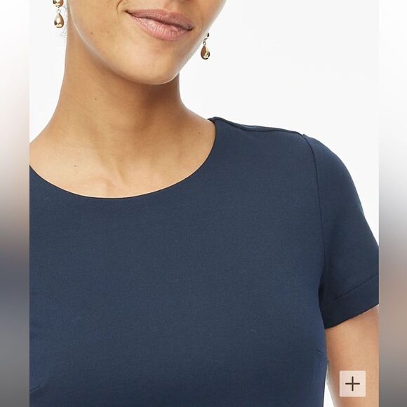 J. Crew Factory Short-sleeve ponte knit dress - Picture 2 of 5